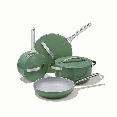green caraway cookware set