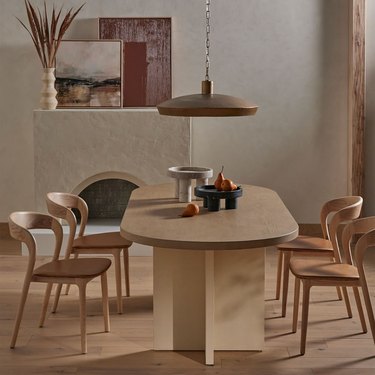 West Elm T-Leg Wood Oval Dining Table