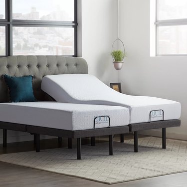 Lucid Comfort Massaging Zero Gravity Adjustable Bed With Mattress