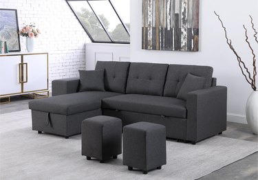 sectional in gray