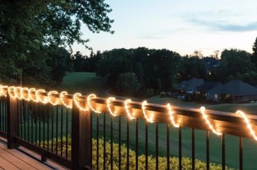 Robe lights on deck rail