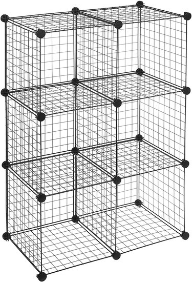 Amazon Basics 6-Cube Grid Wire Storage Shelves