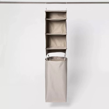 Room Essentials Hanging Closet Organizer with Detachable Hamper