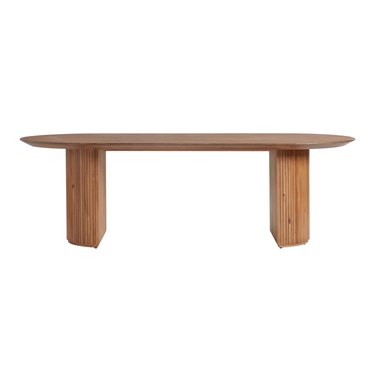oval dining table with thick legs