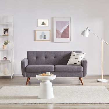 gray midcentury modern couch