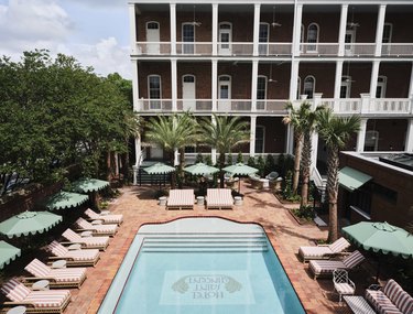 The pool at Hotel Saint Vincent.