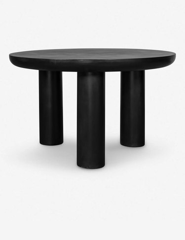 black slab tabletop