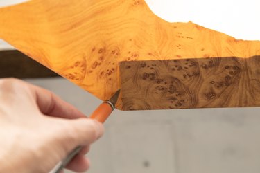 burl wood contact paper edge