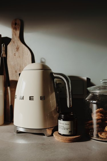 SMEG electric kettle on counter