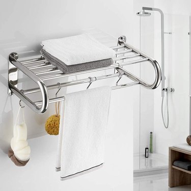 Bessy Stainless Steel Adjustable Towel Racks With Shelf