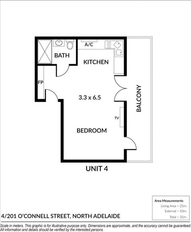 Floor plan of North Adelaide apartment