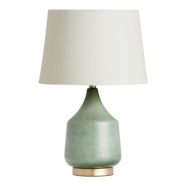 World Market's Jade Green Ombre Glass Table Lamp Base