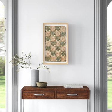 Joss & Main's Rectangular Shadow Box with Checkerboard Rope Abstract Wall Decor