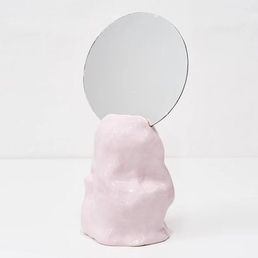 Siup Studio's Morph Mirror with Glossy Ceramic Base