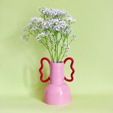 FlorenceMytum's Handmade Ceramic Wiggle Handle Vase