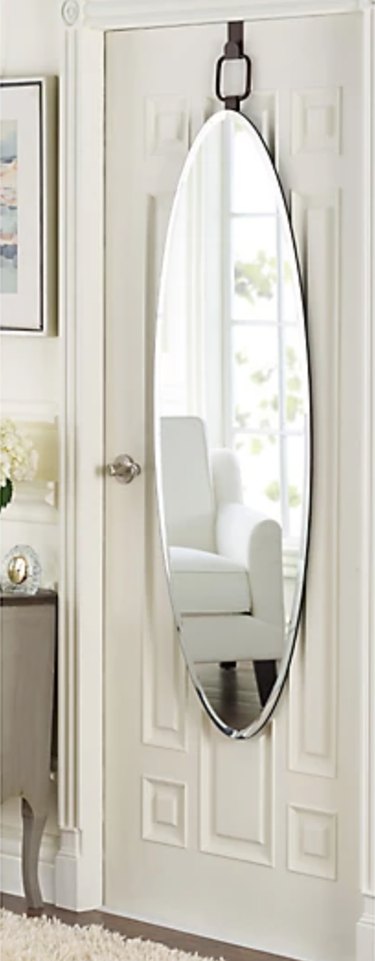 Door Solutions Oval Bronze Over-the-Door Mirror