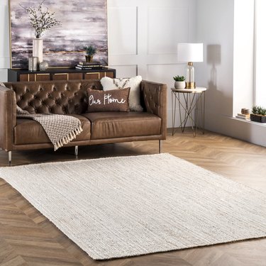 nuLOOM Contemporary Solid Print Woven Area Rug