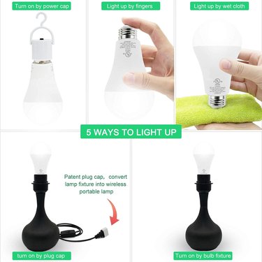 how to use rechargeable light bulb