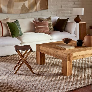 West Elm Chess Weave Wool and Jute Rug