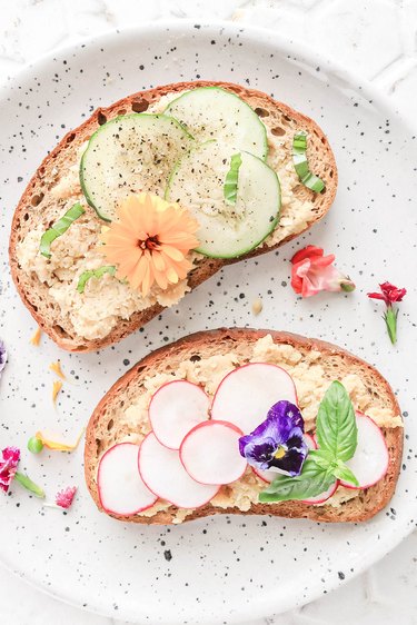 Vegan ricotta toast