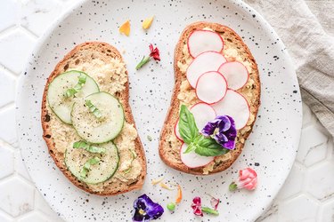 Vegan ricotta toast