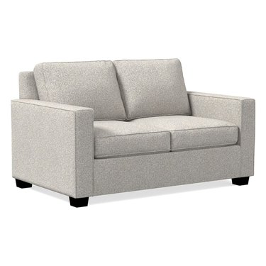 light gray plush sleeper sofa