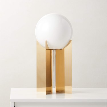 CB2 Aurellia Polished Brass Table Lamp