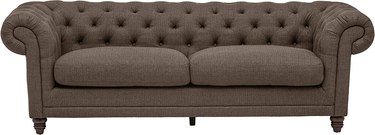 tufted grey sofa