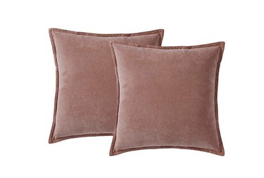 Velvet blush pillows
