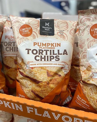 Sam's Club pumpkin-flavored tortilla chips