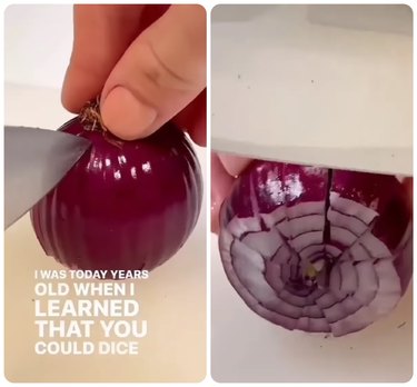 How to dice an onion in seconds