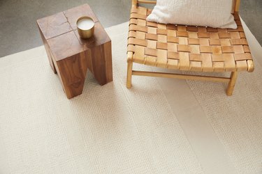 Living room with a sitting chair and side table