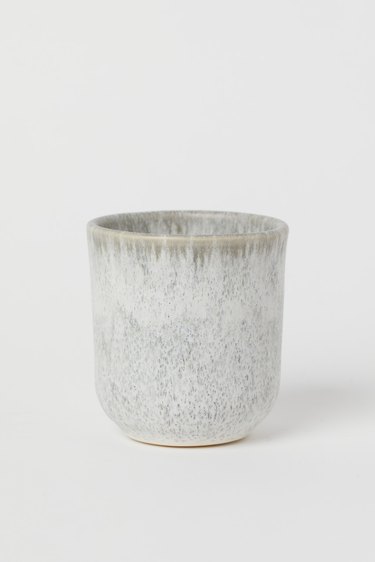 small stoneware mug in off-white color