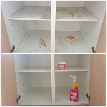 Cupboard before-and-after
