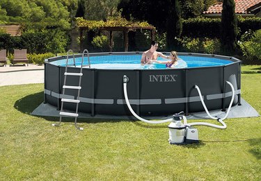 INTEX Ultra XTR Pool Set in Sunny Yard