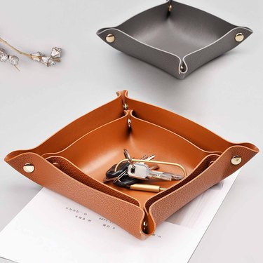 faux leather catchall