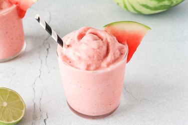 Whipped watermelon cocktail