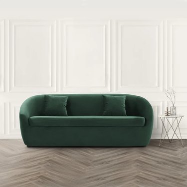 AllModern Topher Velvet Curved Sofa