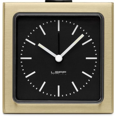 LEFF brass block clock