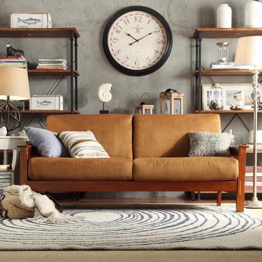 overstock best rustic couches
