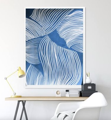 ArtbyDinaD Blue Swirls Acrylic Art
