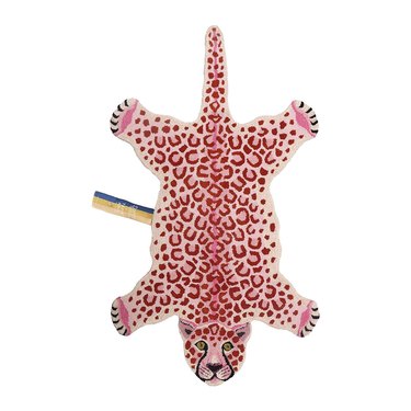 Pinky Leopard Rug, $221