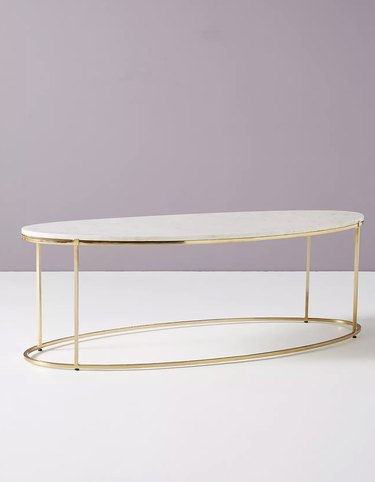 Leavenworth Oval Marble Coffee Table, $598.00