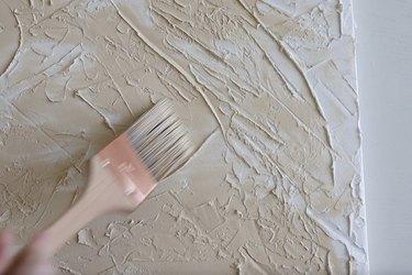 Painting dry spackling with taupe paint color