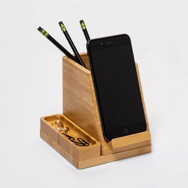 Project 62 Bamboo Desk Storage with Charger