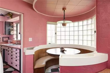 Pink kitchen nook