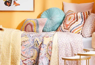 dorm bedding in bright colors