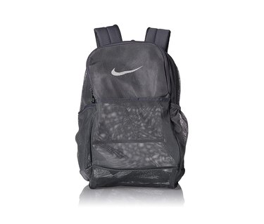 gray mesh backpack