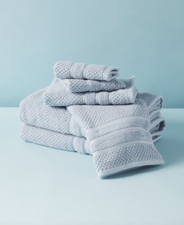 blue towel set