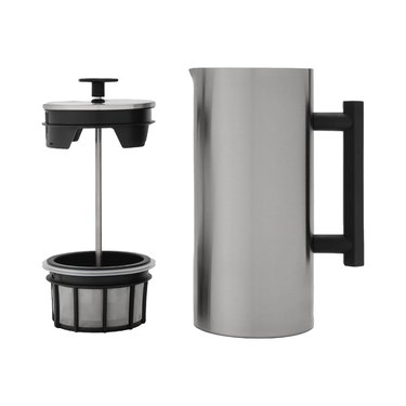 Silver stainless steel french press